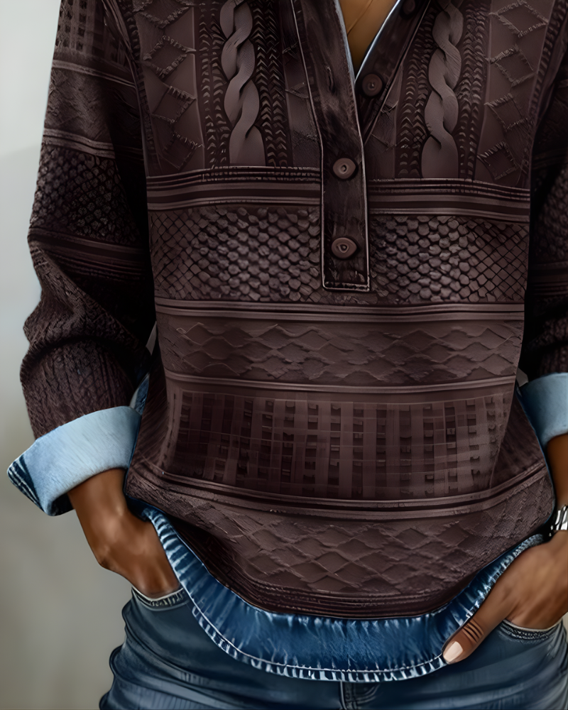 Rhian | Half-Button Collared Pullover
