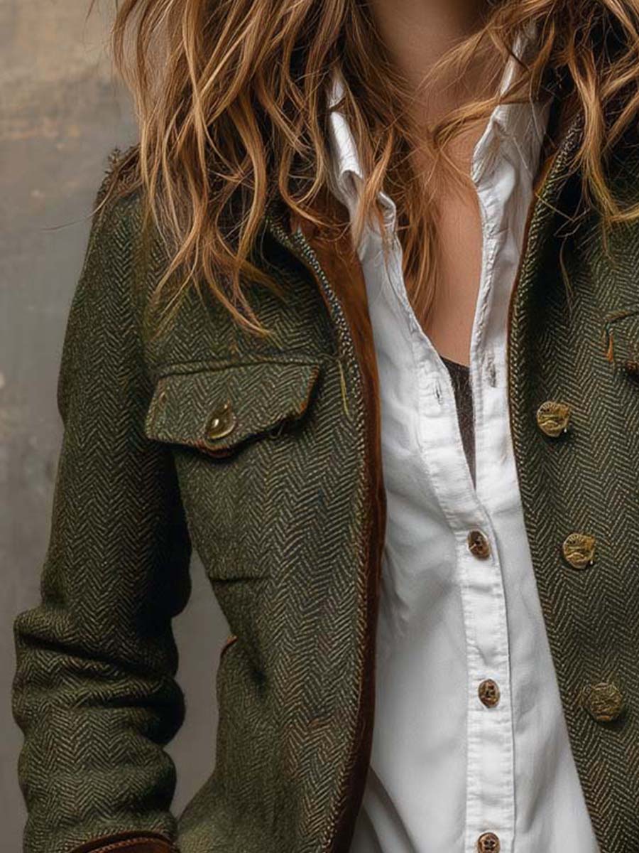 Romina | Heritage Herringbone Jacket