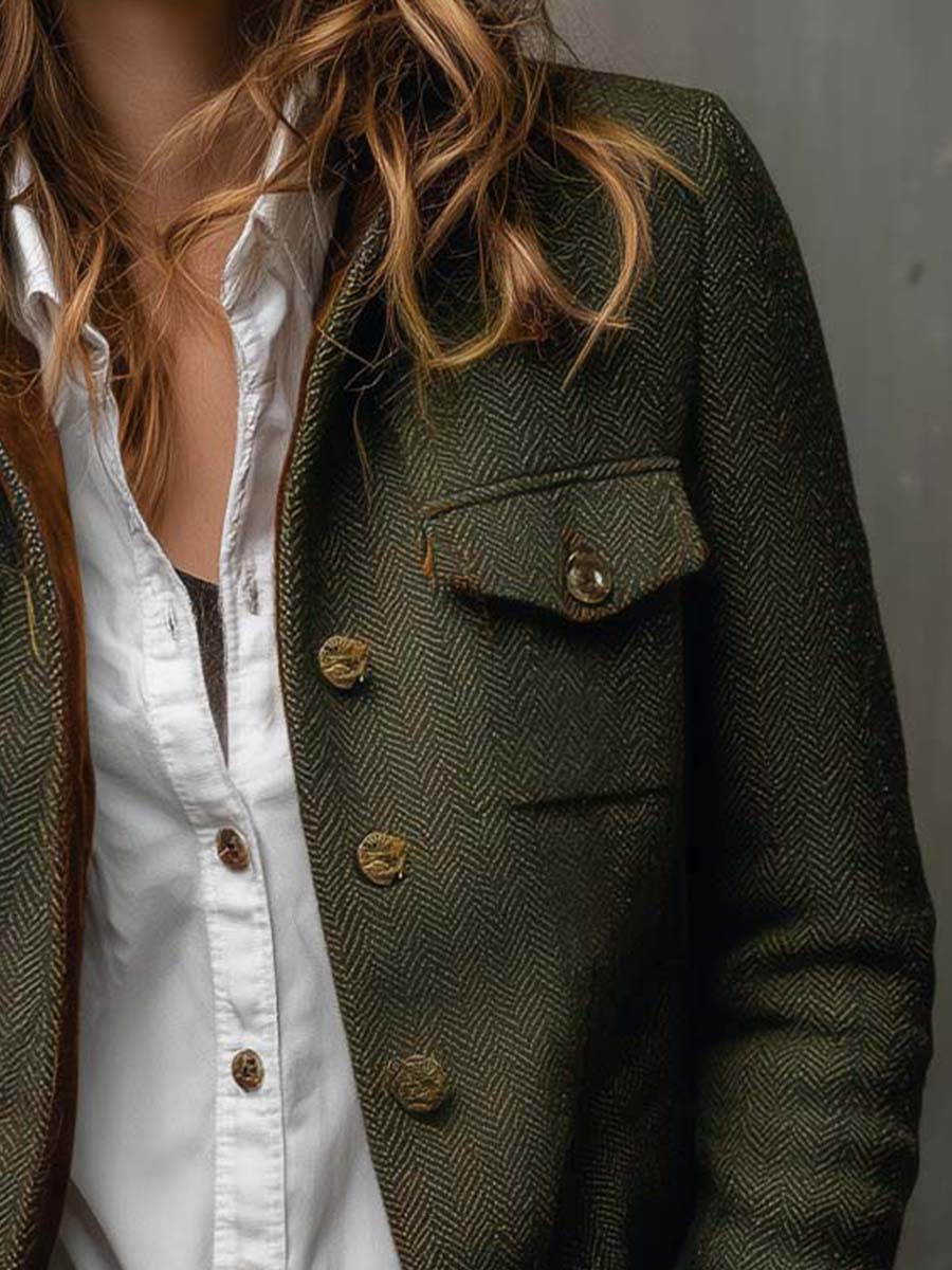 Romina | Heritage Herringbone Jacket