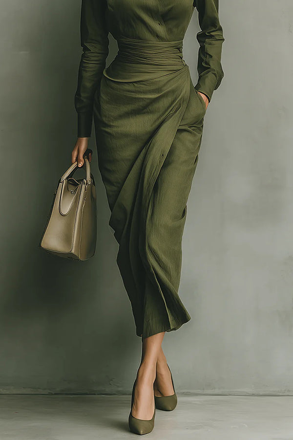 MELIORA | MAXI DRESS IN WRAP LOOK