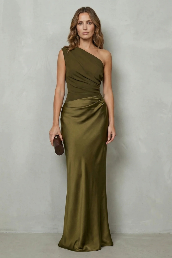 Sophia | Asymmetric Satin Dress