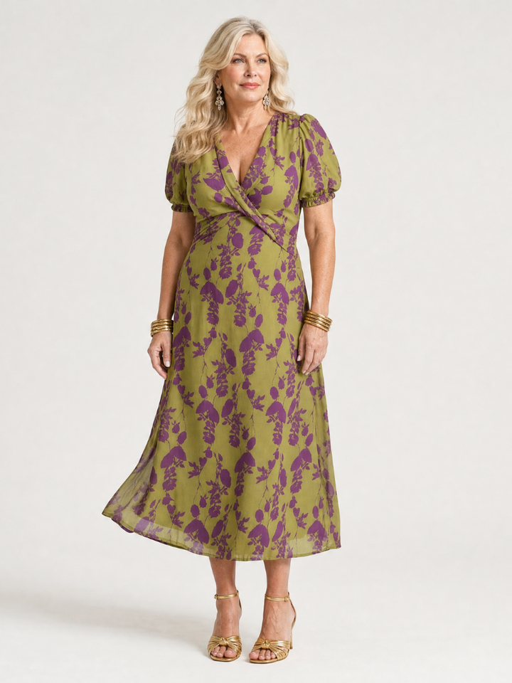 Virel | Floral Pattern Midi Dress