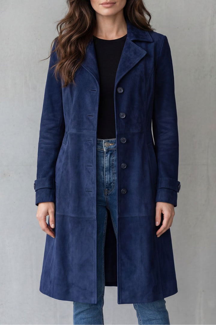 Dolores | Vintage suede finish – Longline coat