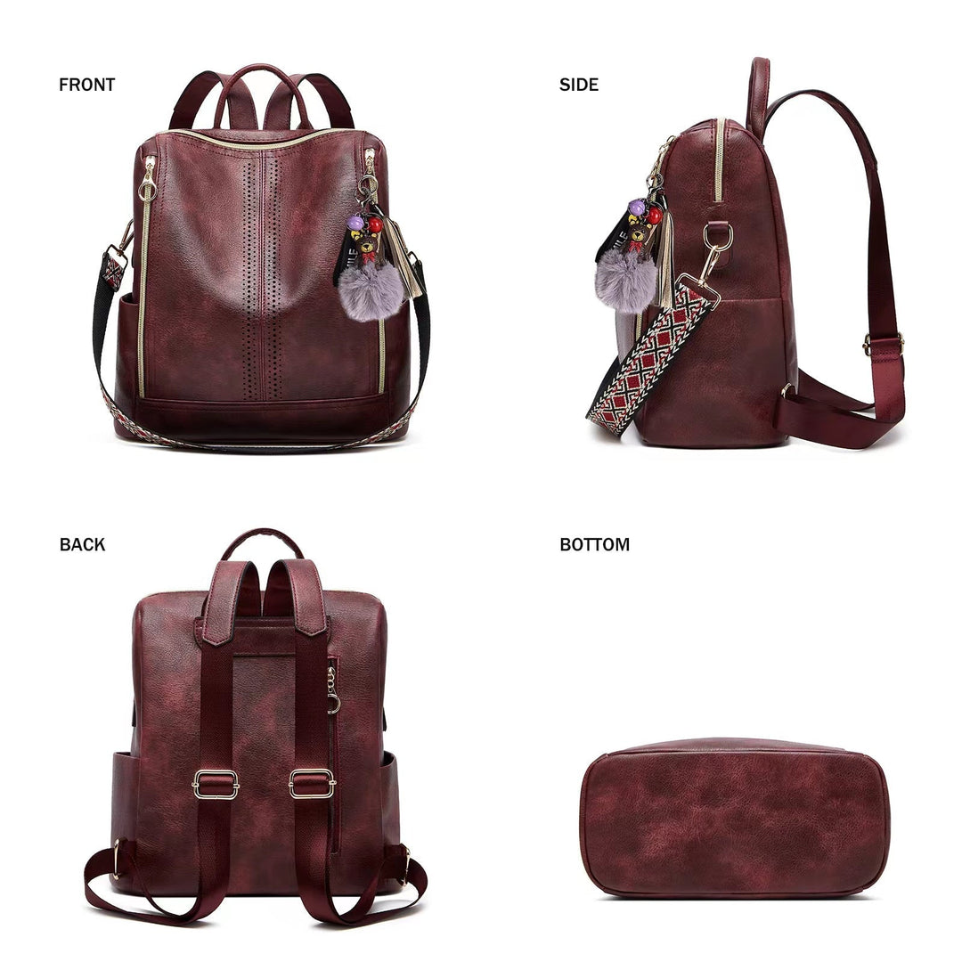 Mara | Luxury Leather 2-in-1 Convertible Backpack + Free Pouch