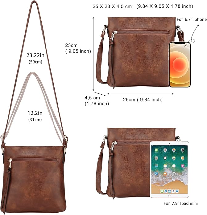 Lizel | Luxury Leather 3-Piece Hobo Bag Set