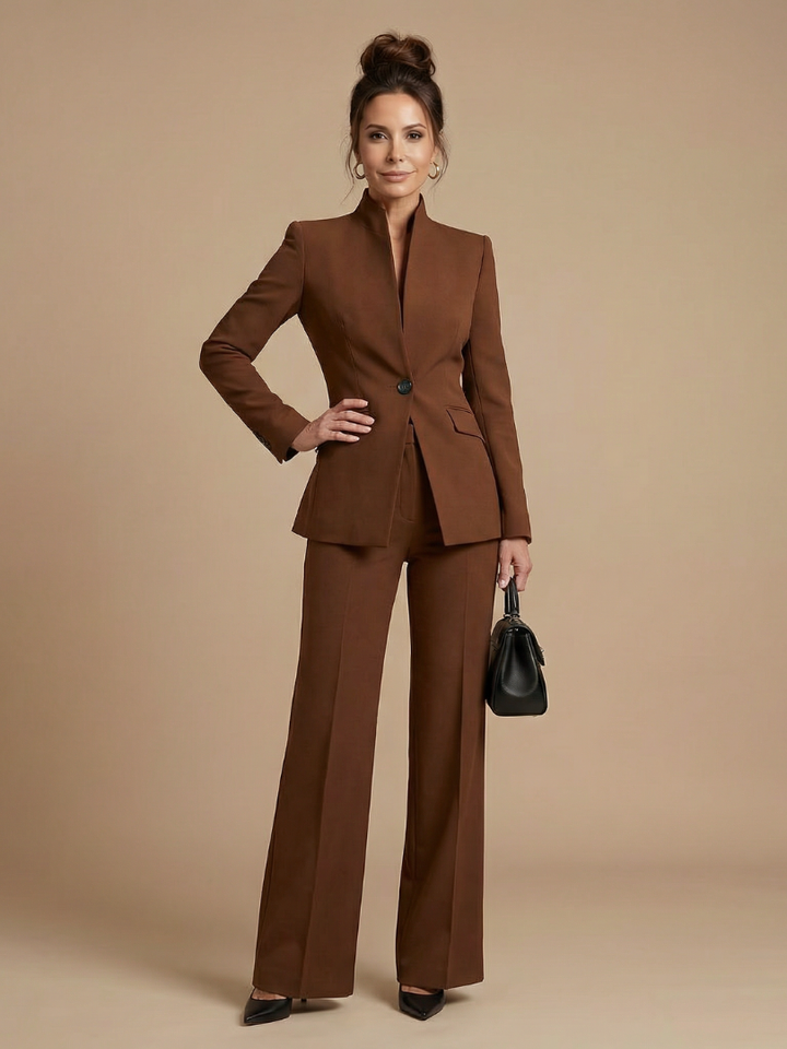 Delta | Structured Stand Collar Tailored Suit