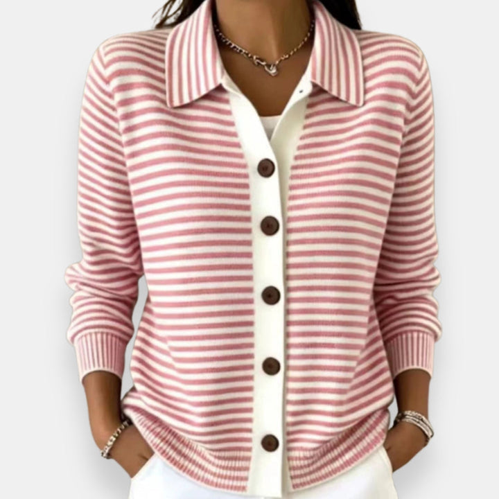 Norah | Striped Button Cardigan
