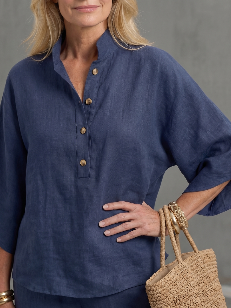 Amity | Button Front Relaxed Tunic Trouser Set