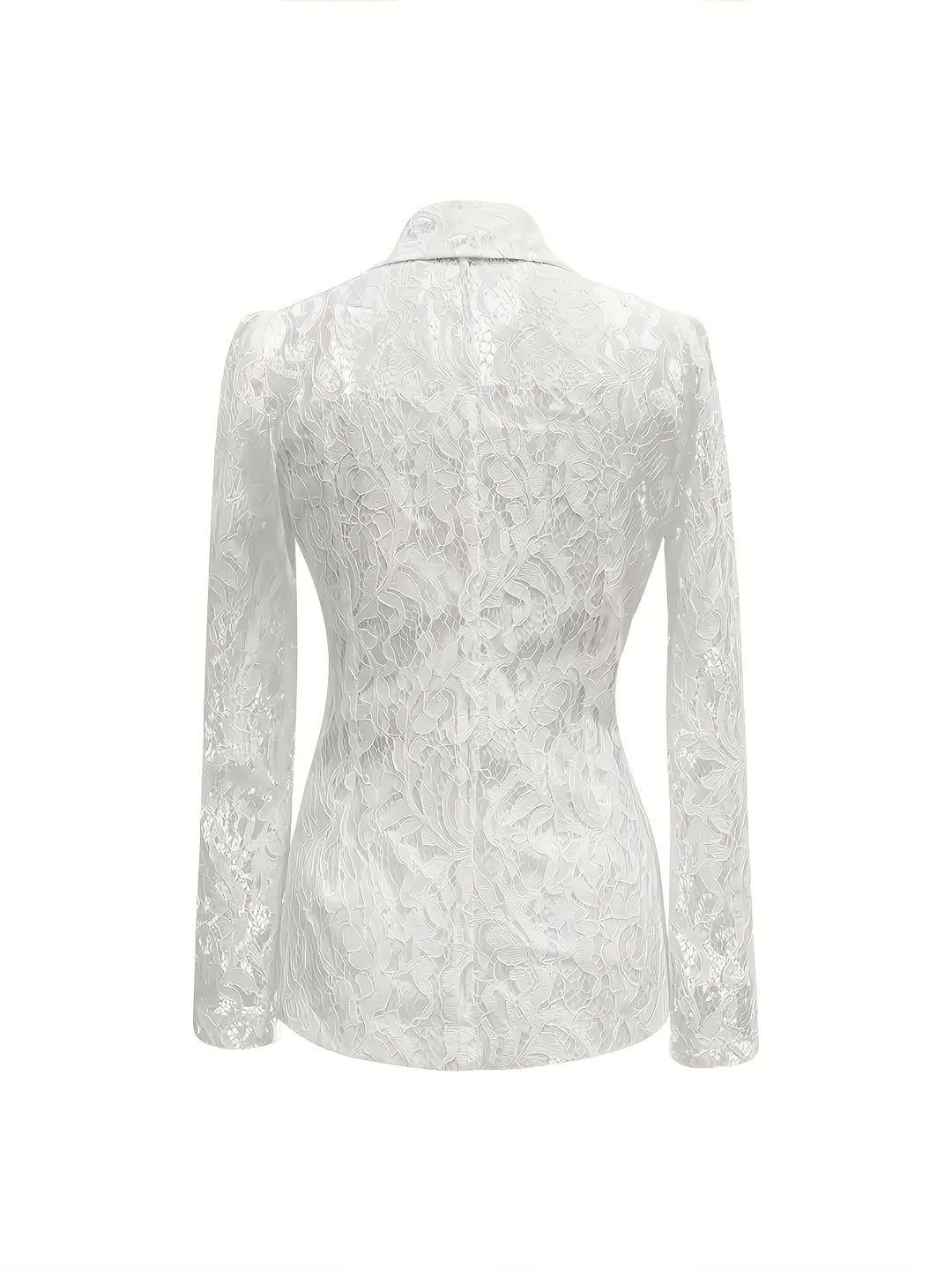 Wyonna | Floral Lace Semi-Sheer Long Sleeve Blazer