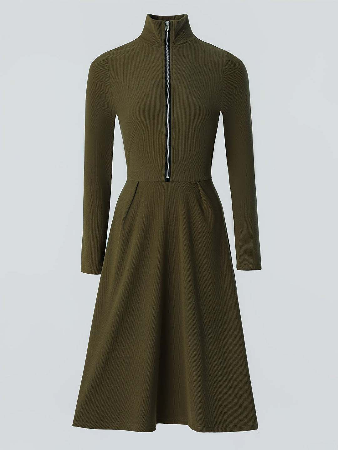 ZINNIA | LONG-SLEEVED DRESS WITH ZIPPER AND STRETCH FABRIC