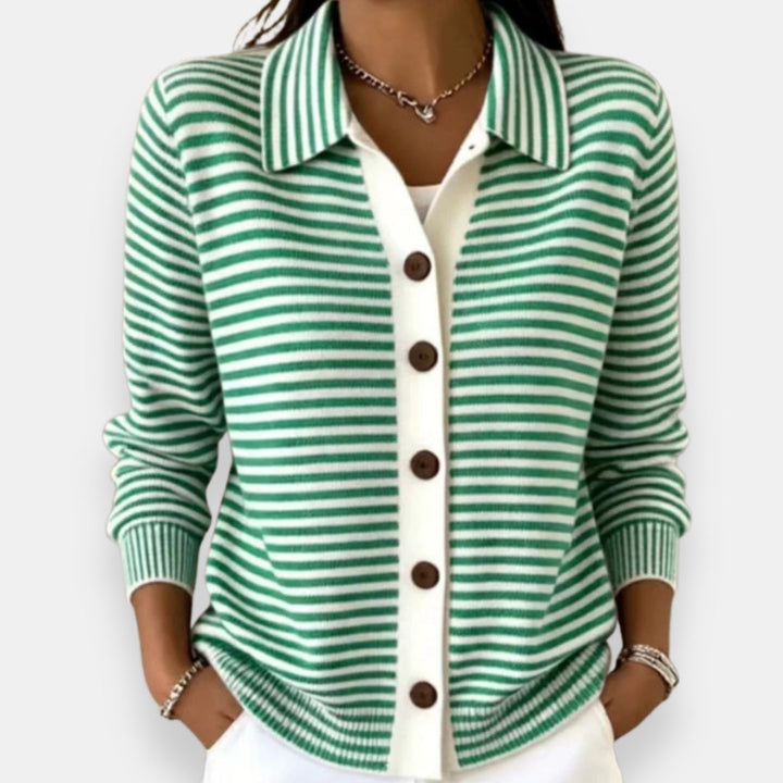 Norah | Striped Button Cardigan