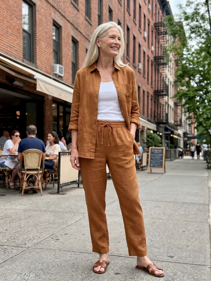 Noor | Long Sleeve Shirt Tapered Pants Set