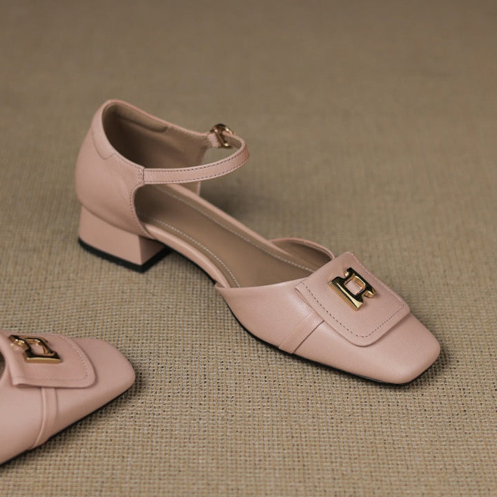 Elvane | Buckle Leather Mary-Janes