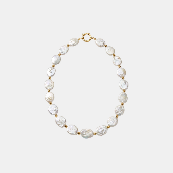 Bright | Baroque Coin Pearl Necklace