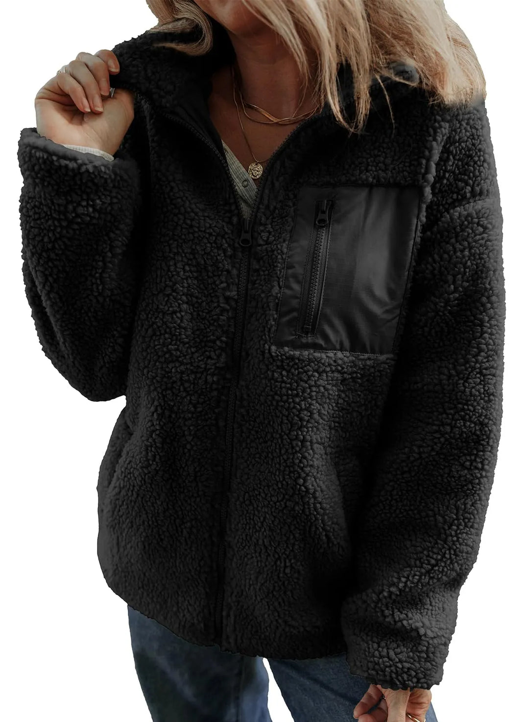 Anastasia |  Teddy Full Zipper Fleece Jacket