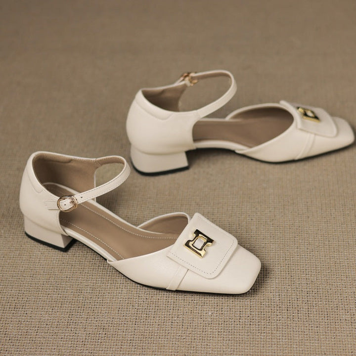 Elvane | Buckle Leather Mary-Janes
