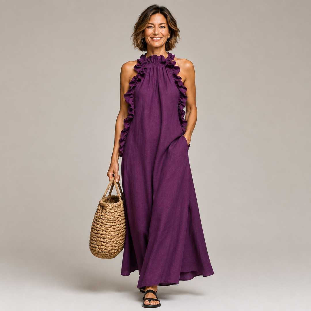 Arabella | Soft Ruffle Statement Maxi Dress