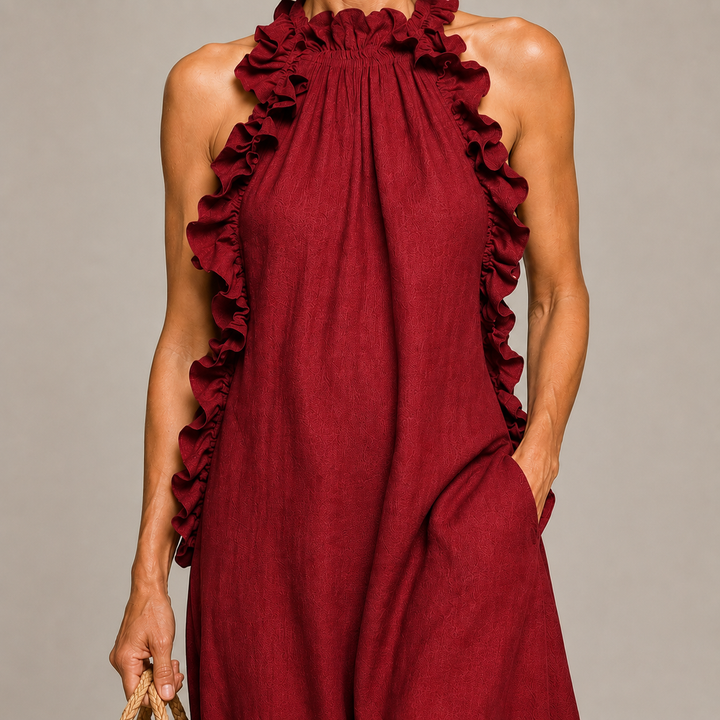 Alessia | Soft Ruffle Statement Maxi Dress