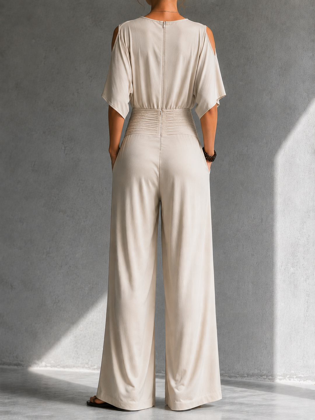 Zeni | Elegant Wrap Jumpsuit with Wide Legs
