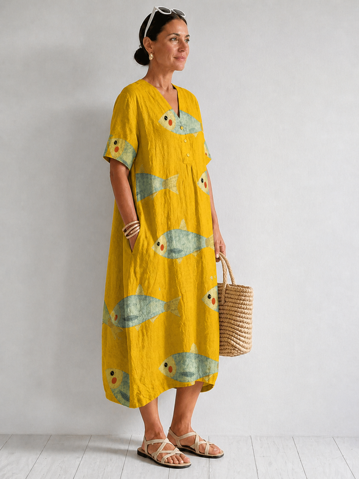 Agnes - Artistically Inspired Cotton Dress
