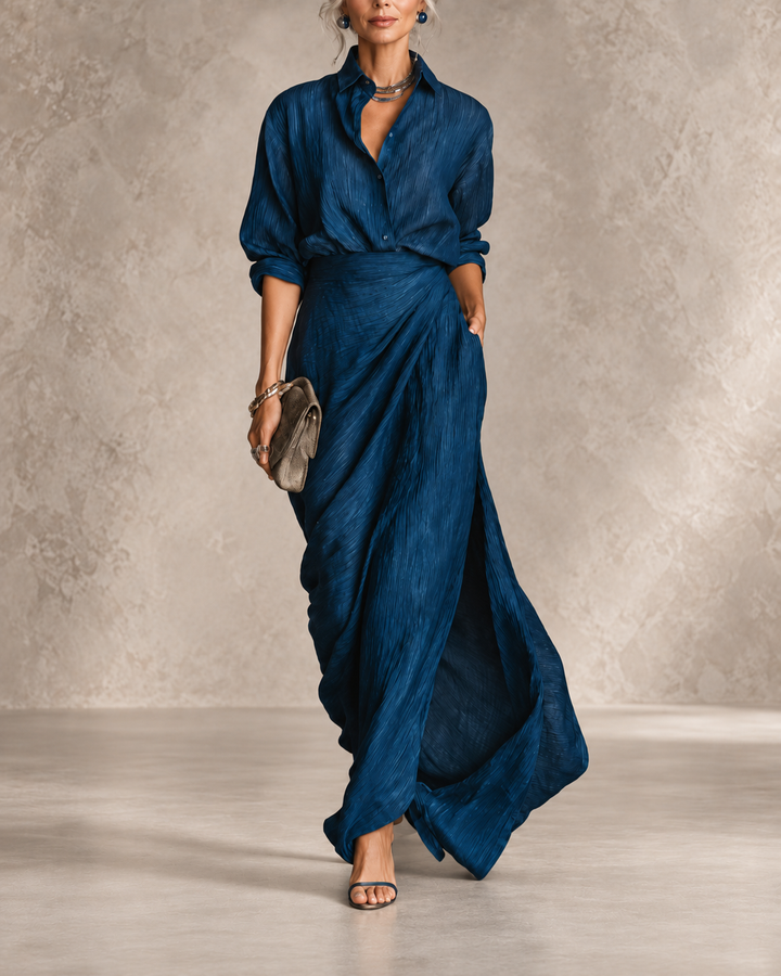 ISMERIA | PLEATED MAXI SET
