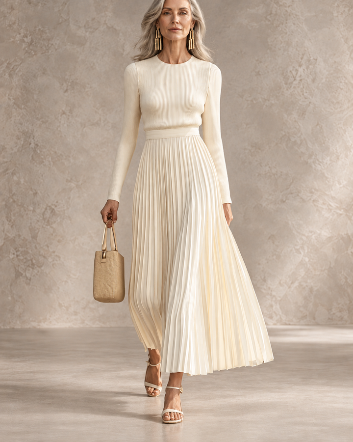 CHARLOTTE | CASUAL KNIT SATIN DRESS
