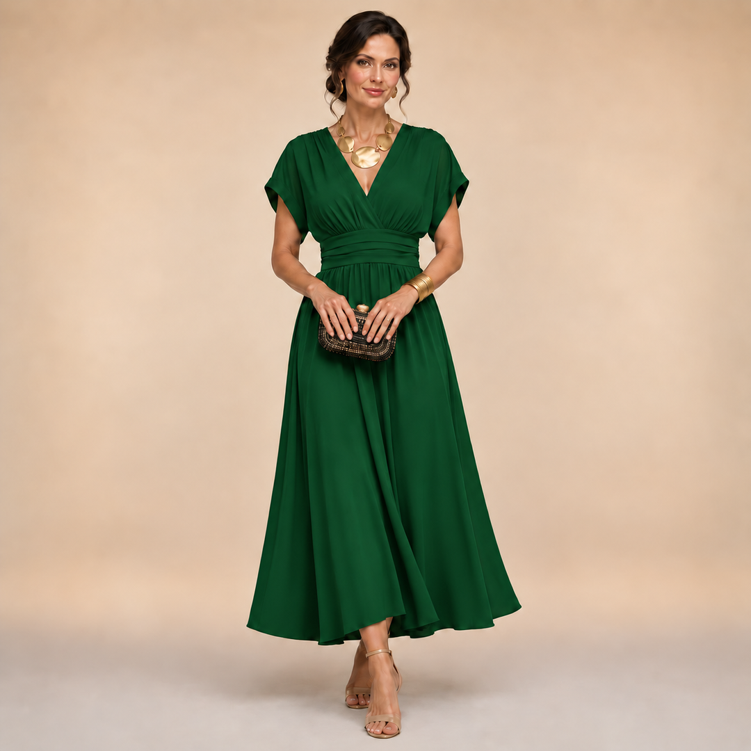 Alina | Wrap Midi Dress – Timeless Elegance with a Flattering Feminine Fit