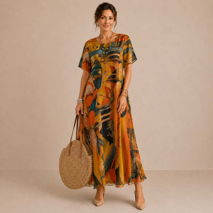 Irina | Chiffon Midi Dress