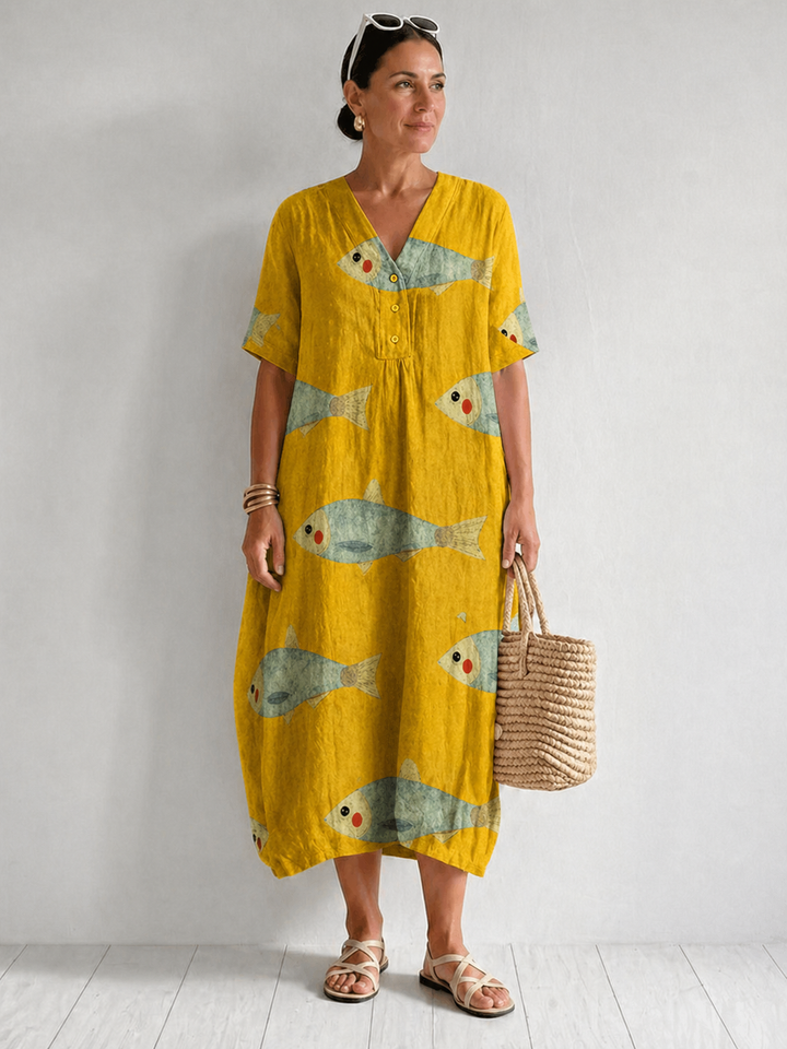 Agnes - Artistically Inspired Cotton Dress
