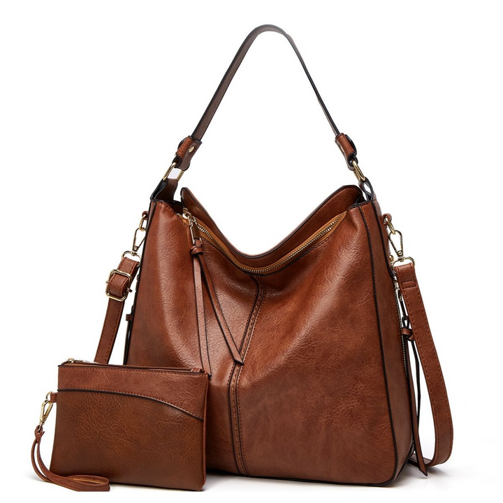 Victoria | Luxury Leather Anti-Theft Hobo Handbag + FREE Pouch Wallet