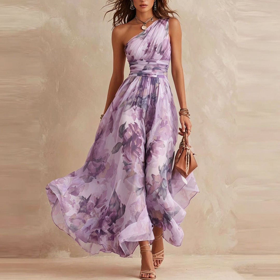 Athena | One-Shoulder Floral Dress