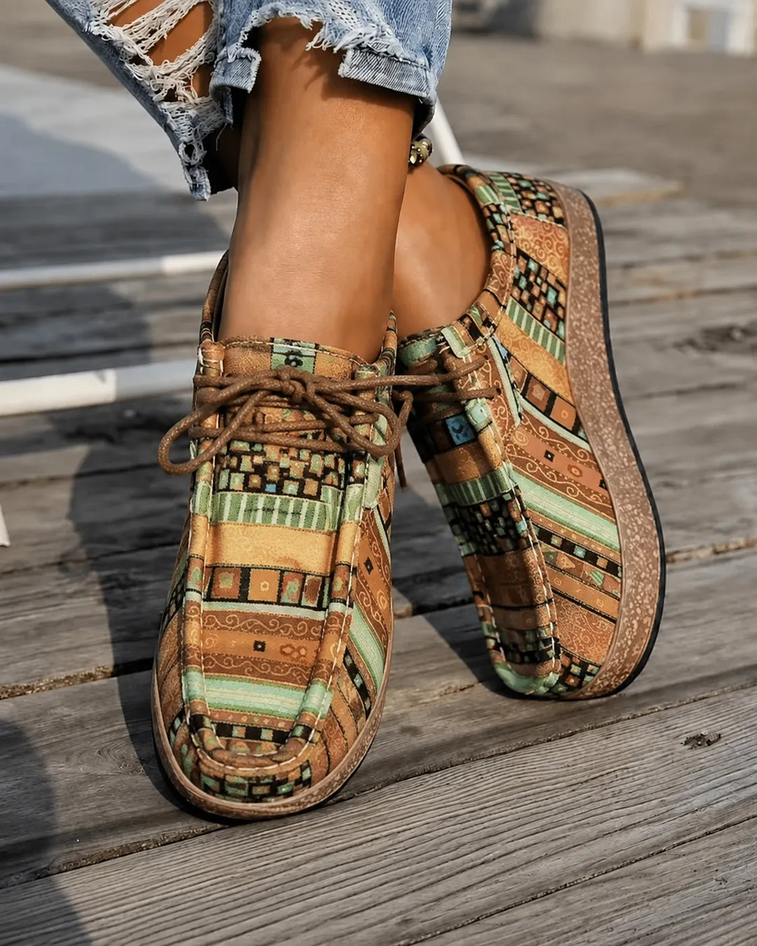 Adeline | Lace-Up Loafers