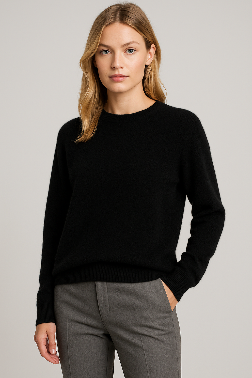 Freja | Classic Crewneck Cashmere Sweater
