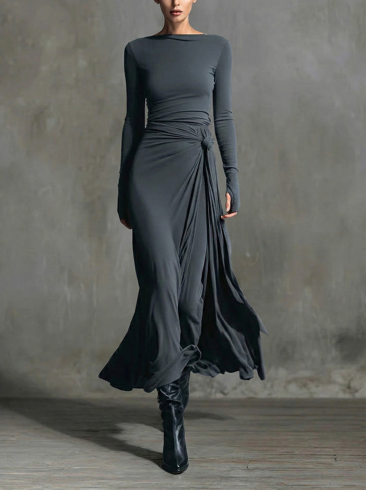 Naomie | Side Knot Maxi Dress