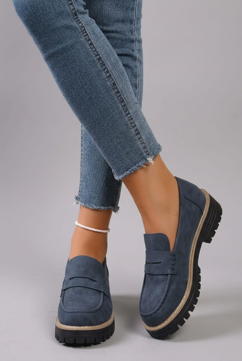 Elina | College Style Platform Loafers