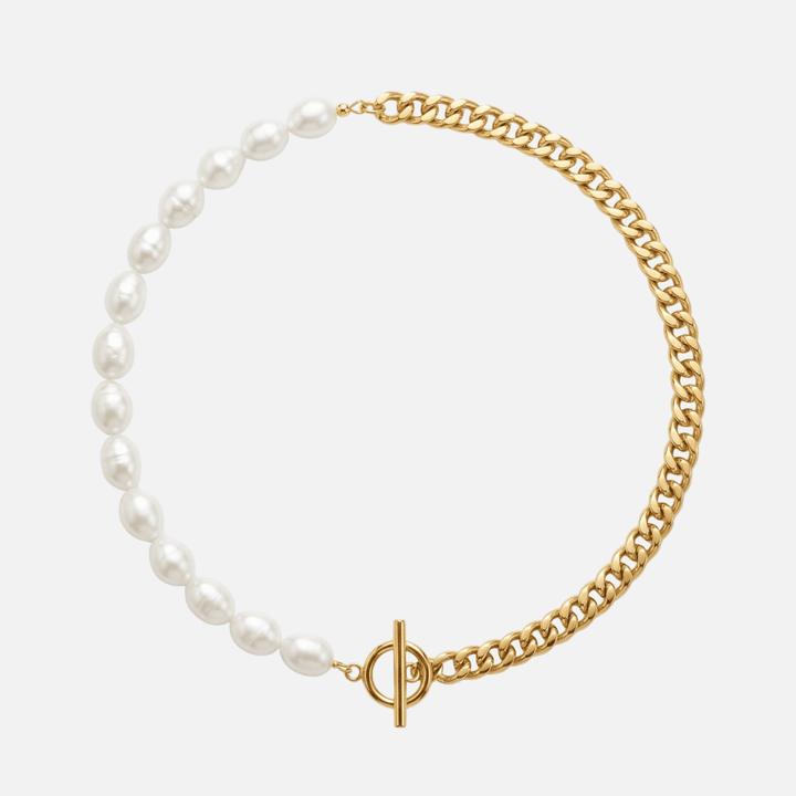 Julie | Golden Pearl Necklace