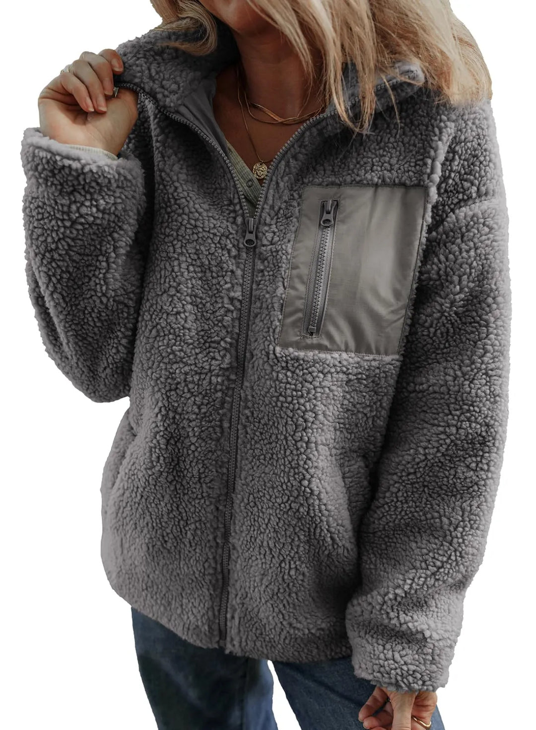 Anastasia |  Teddy Full Zipper Fleece Jacket