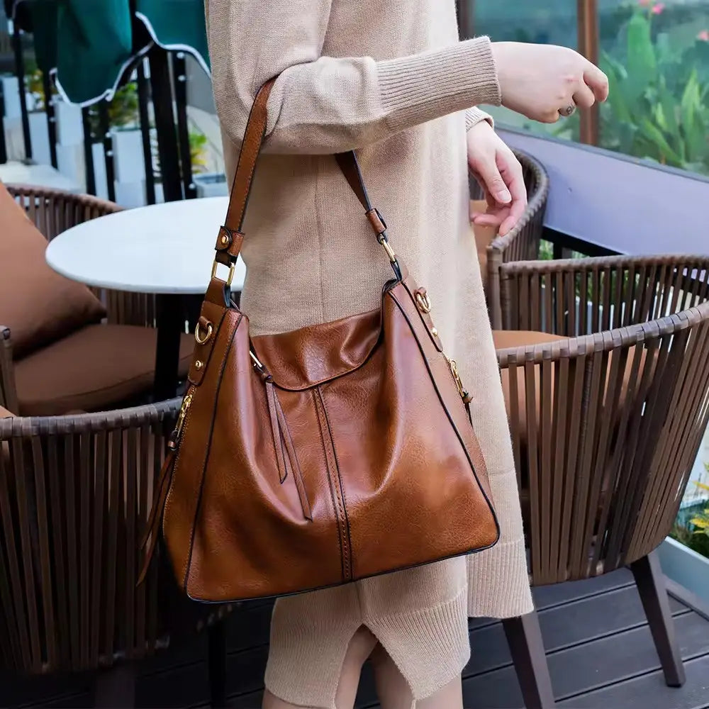 Lizel | Luxury Leather 3-Piece Hobo Bag Set