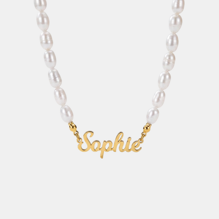 Naomi | Name Pearl Bead Necklace
