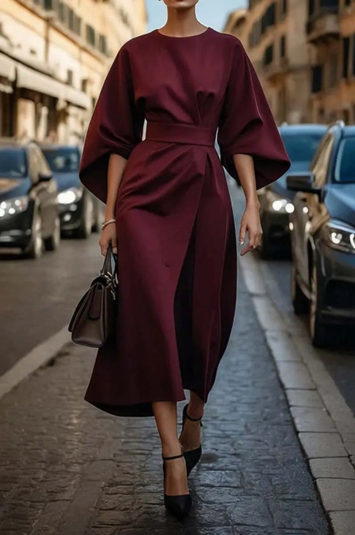 Zandrah | Midi Dress with Wide Sleeves