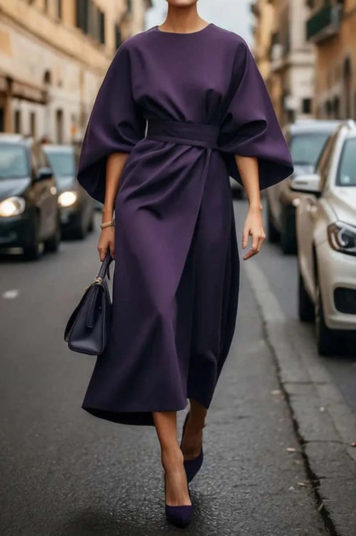 Zandrah | Midi Dress with Wide Sleeves