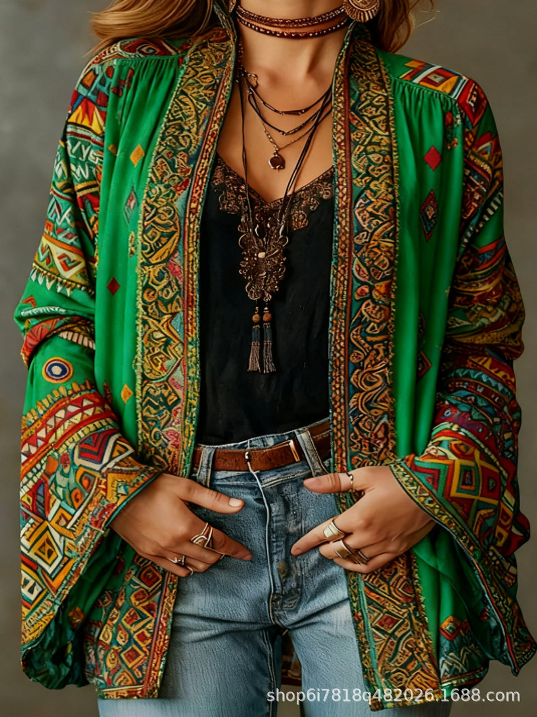 Desiree | Boho Embroidered Kimono Cardigan