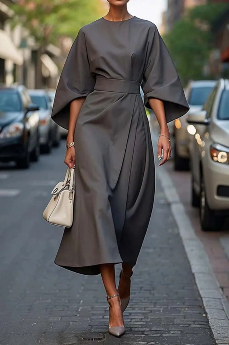 Zandrah | Midi Dress with Wide Sleeves