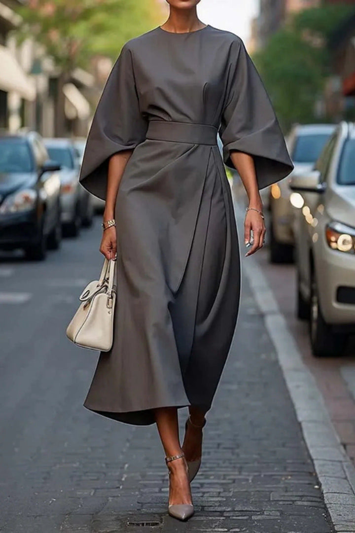 Zandrah | Midi Dress with Wide Sleeves
