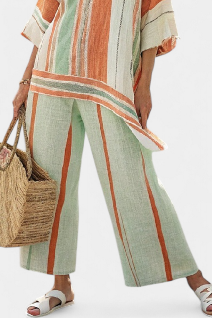 Bellmere | Elegant Asymmetrical Top &amp; Wide-Leg Pants