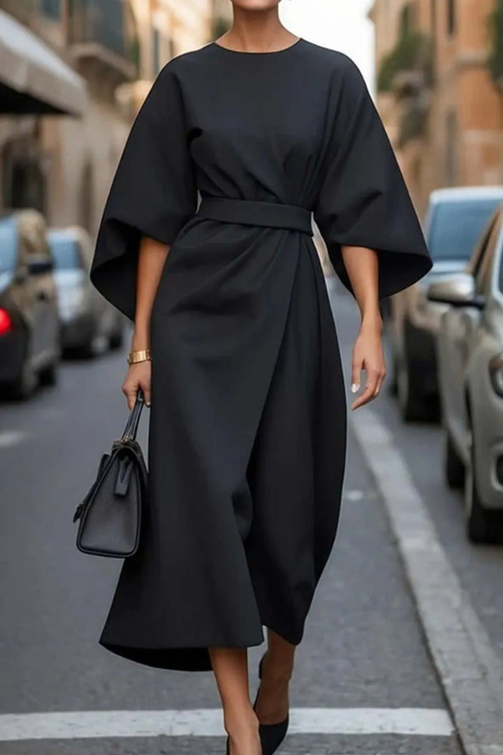 Zandrah | Midi Dress with Wide Sleeves