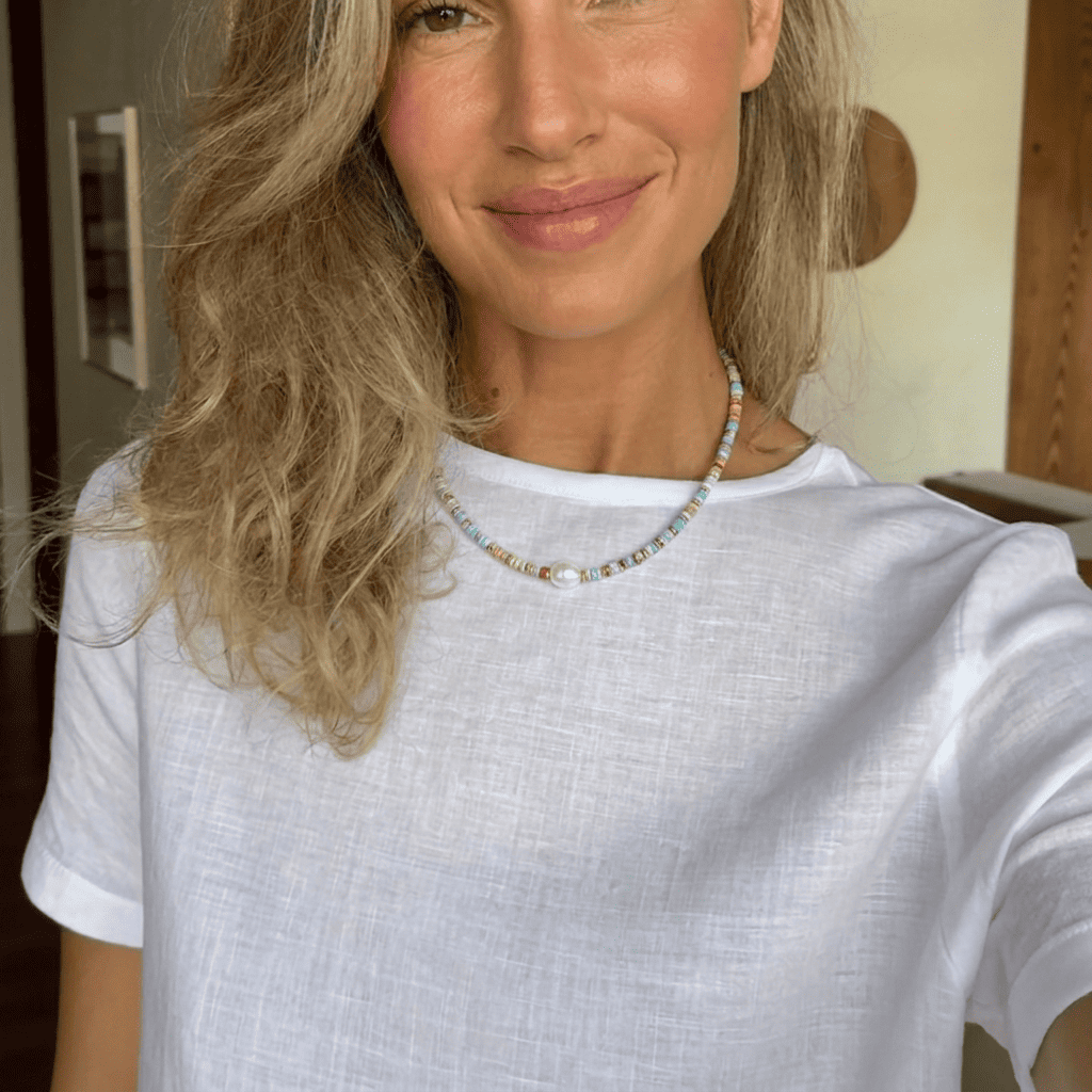 Hanna | Pastel Pearl Bead Necklace