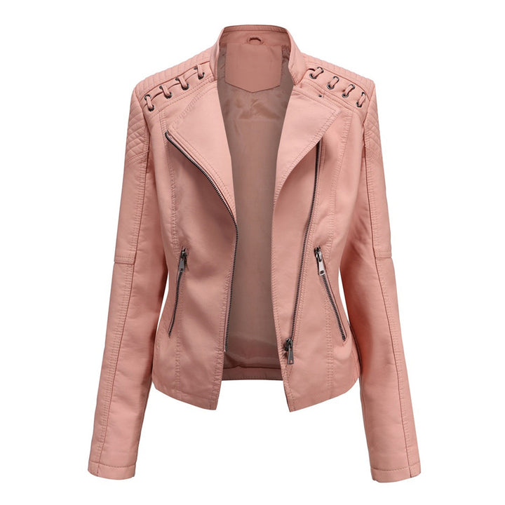 Marcella | Asymmetrical Grommet Moto Quilted Jacket