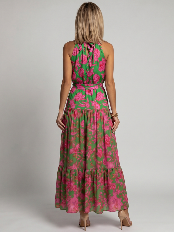 Rowen | Draped Midi Dress with Belt