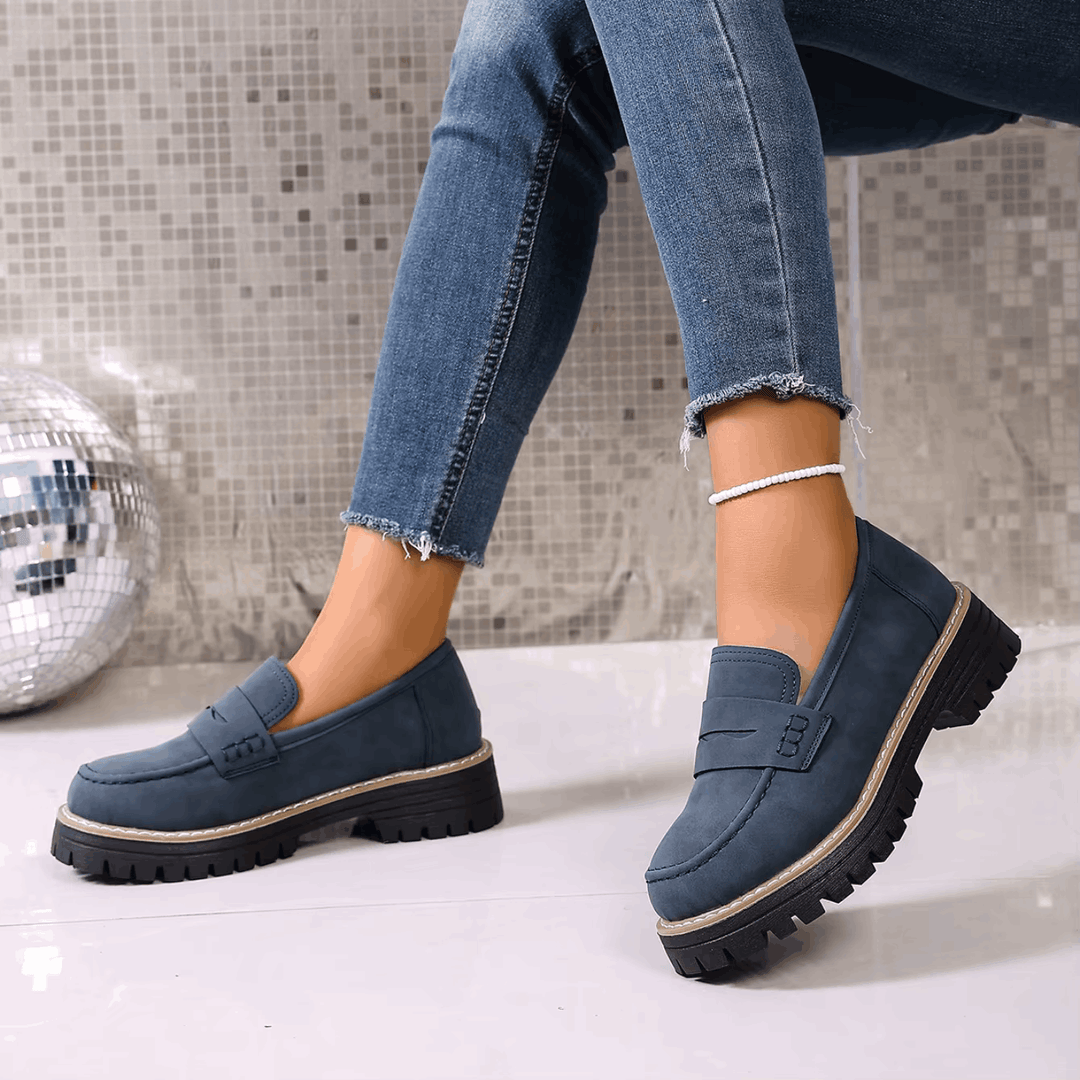 Elina | College Style Platform Loafers
